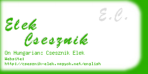 elek csesznik business card